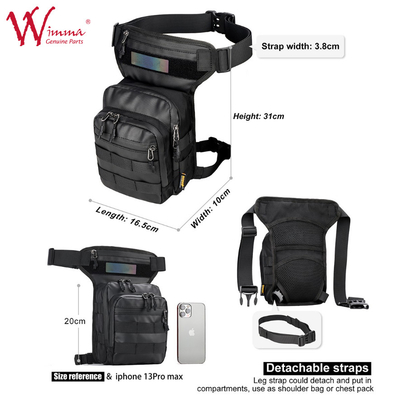 Borsa per gambe per motocicli Borsa da motociclo poliestere multifunzionale 900D