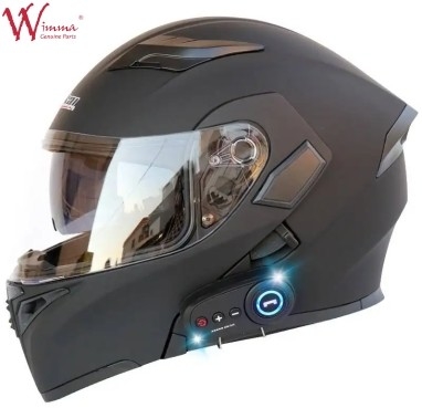 Casco per motociclette a faccia intera Bicicletta elettronica a prova di vento a prova di nebbia con prese d'aria regolabili