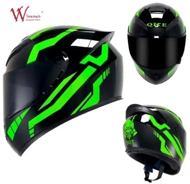 Casco per motociclisti a faccia piena con design aerodinamico e comunicazione Bluetooth integrata