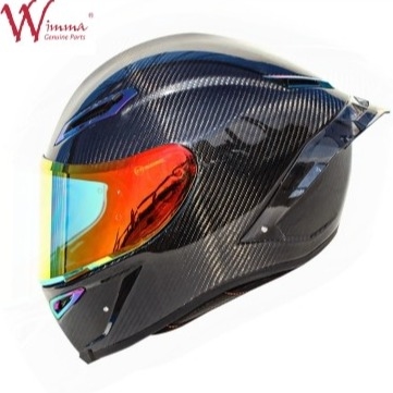 Casco per motociclisti in fibra di carbonio retrò Ottima ventilazione Comodità e forma