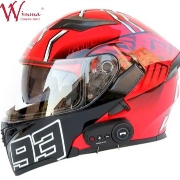 Casco per motociclette a faccia intera Bicicletta elettronica a prova di vento a prova di nebbia con prese d'aria regolabili