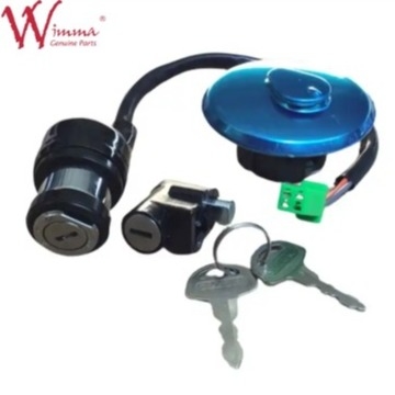 GN125 2 chiavi Serratura del sedile del serbatoio del carburante di benzina Serratura completa Sett di accensione per Suzuki GN125 GN125H 1982-2001
