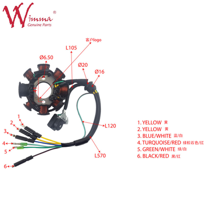 Spirale statore magnetica parti elettriche complete per moto SKR200S Wimma Alta qualità